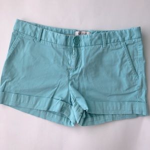 TALULA Aritzia Mint Blue Cotton Blend Dress Shorts with Pockets Size 8
